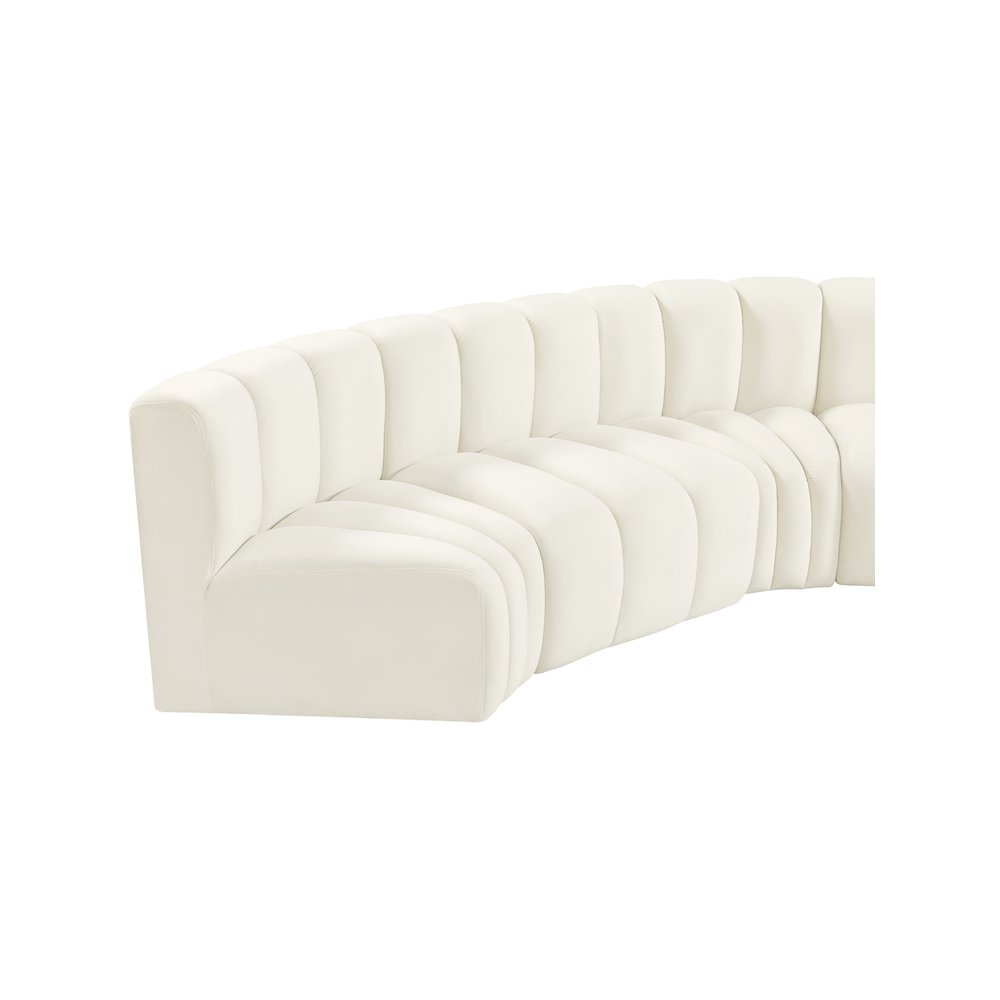 Arc Cream Velvet Modular Sofa