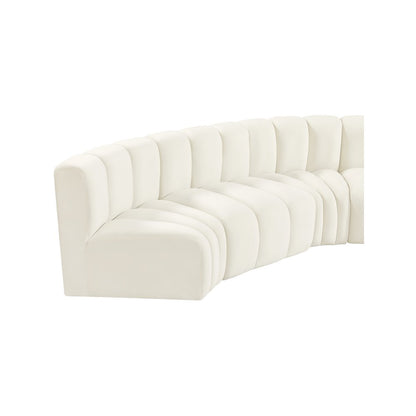 Arc Cream Velvet Modular Sofa