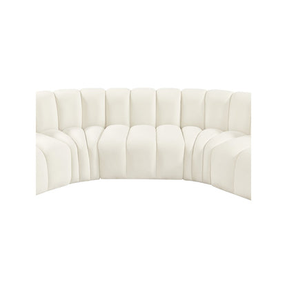 Arc Cream Velvet Modular Sofa
