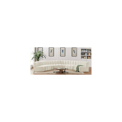 Arc Cream Velvet Modular Sofa
