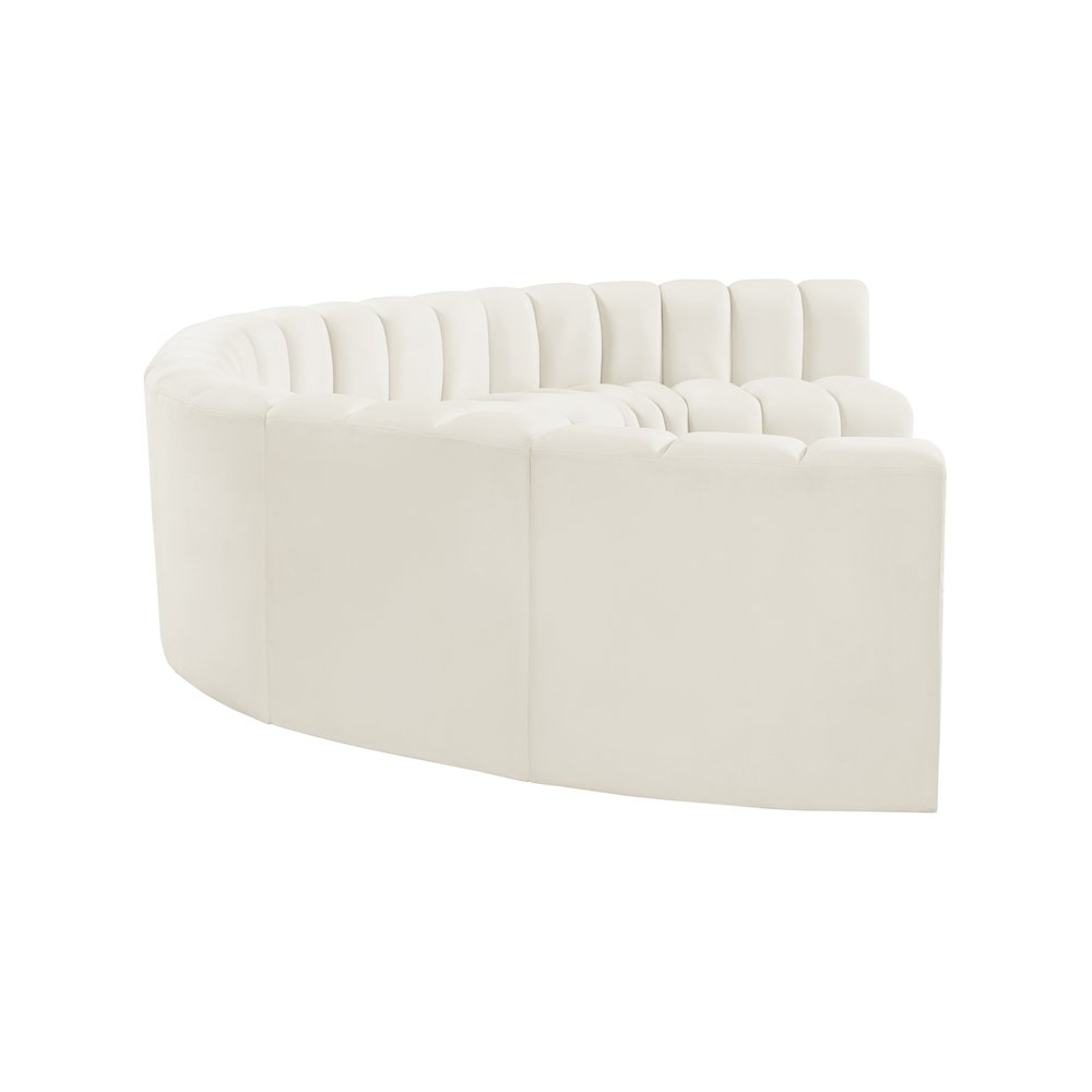 Arc Cream Velvet Modular Sofa