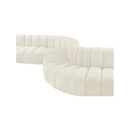 Arc Cream Velvet Modular Sofa