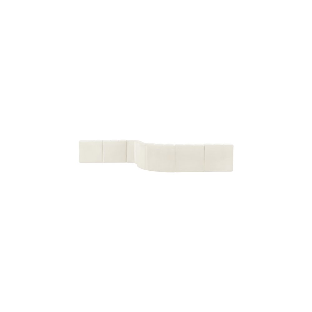 Arc Cream Velvet Modular Sofa