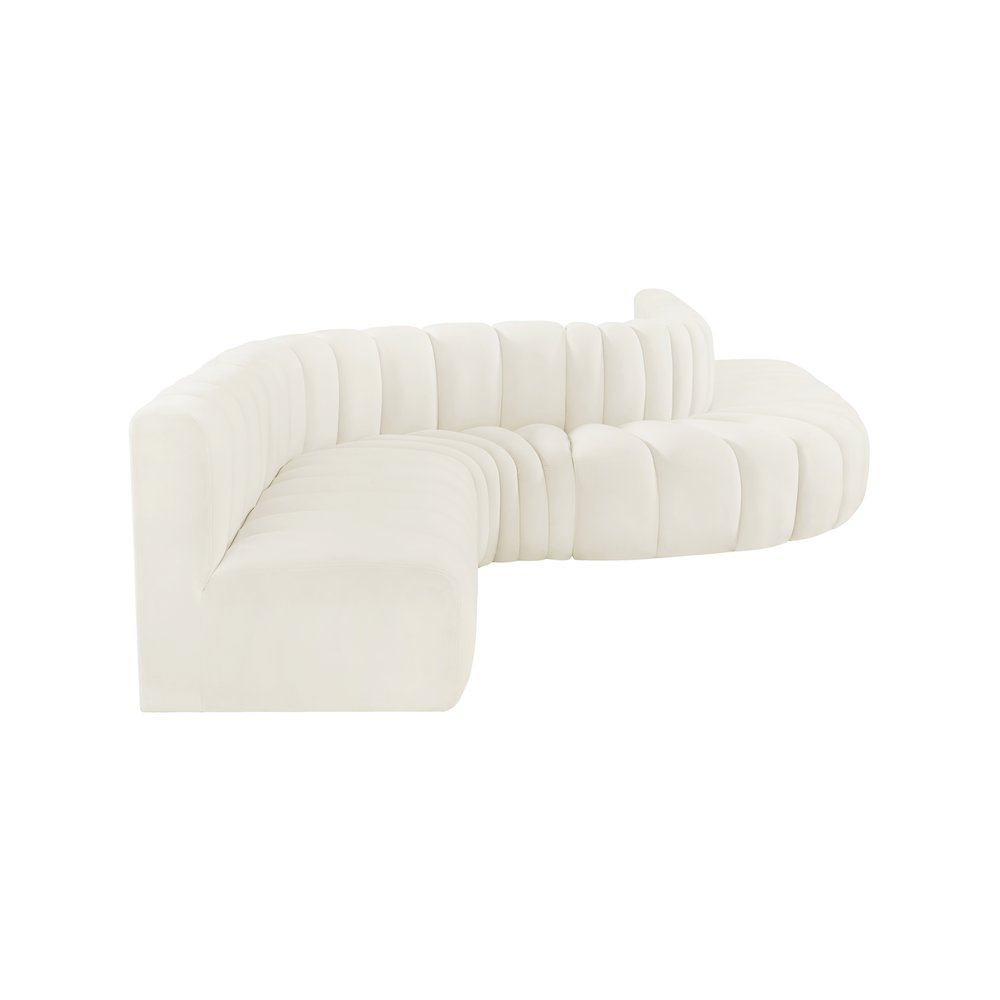 Arc Cream Velvet Modular Sofa