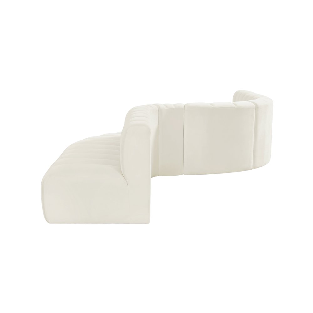 Arc Cream Velvet Modular Sofa