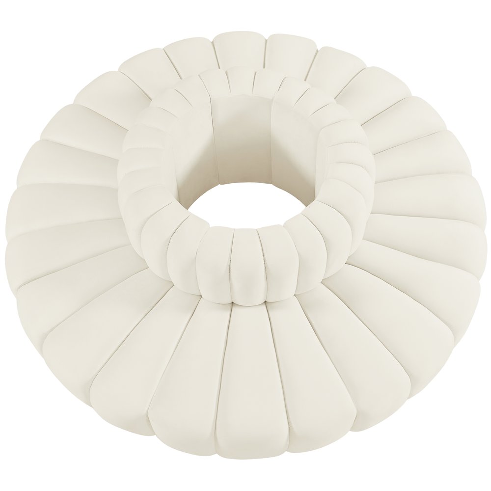 Arc Cream Velvet Modular Sofa