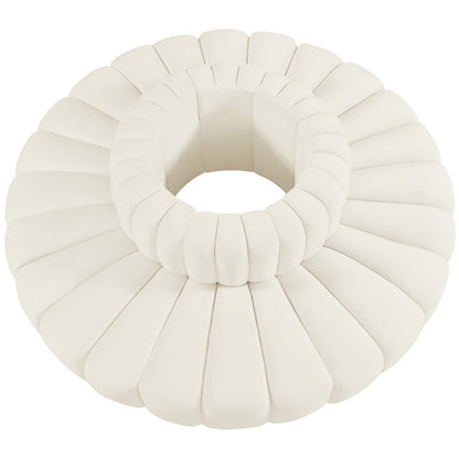 Arc Cream Velvet Modular Sofa