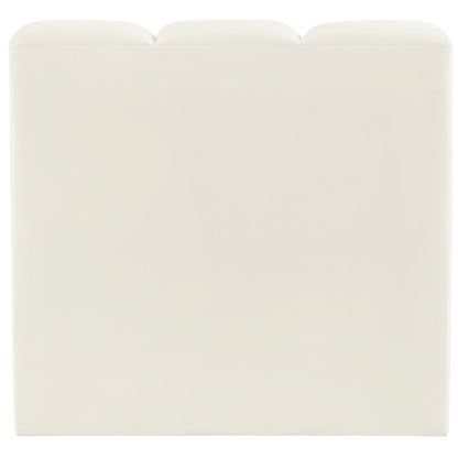 Arc Cream Velvet Straight Chair