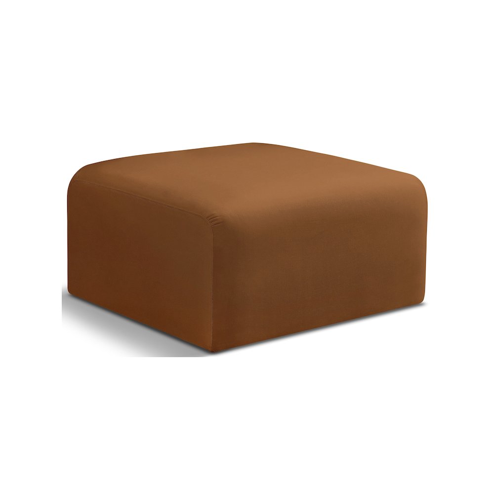 Arc Saddle Velvet Ottoman