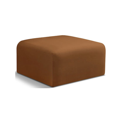 Arc Saddle Velvet Ottoman