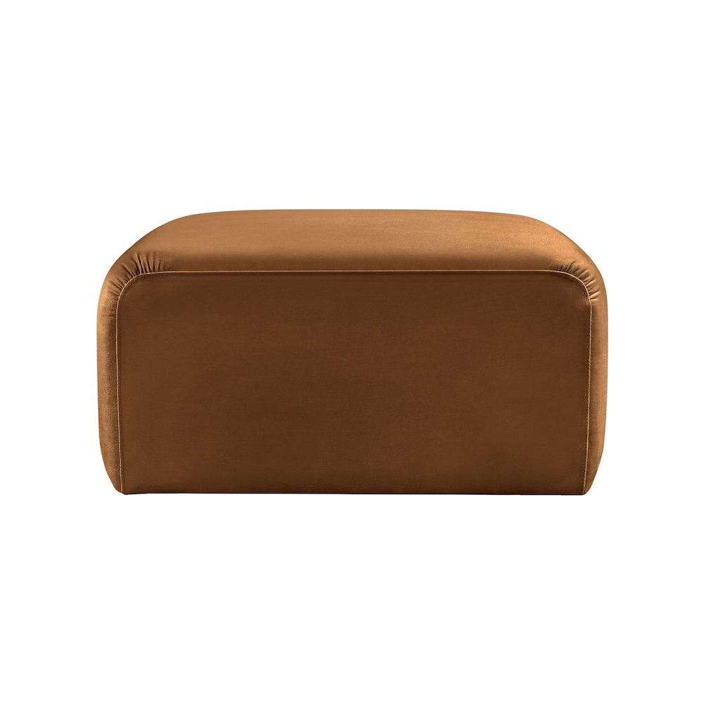Arc Saddle Velvet Ottoman