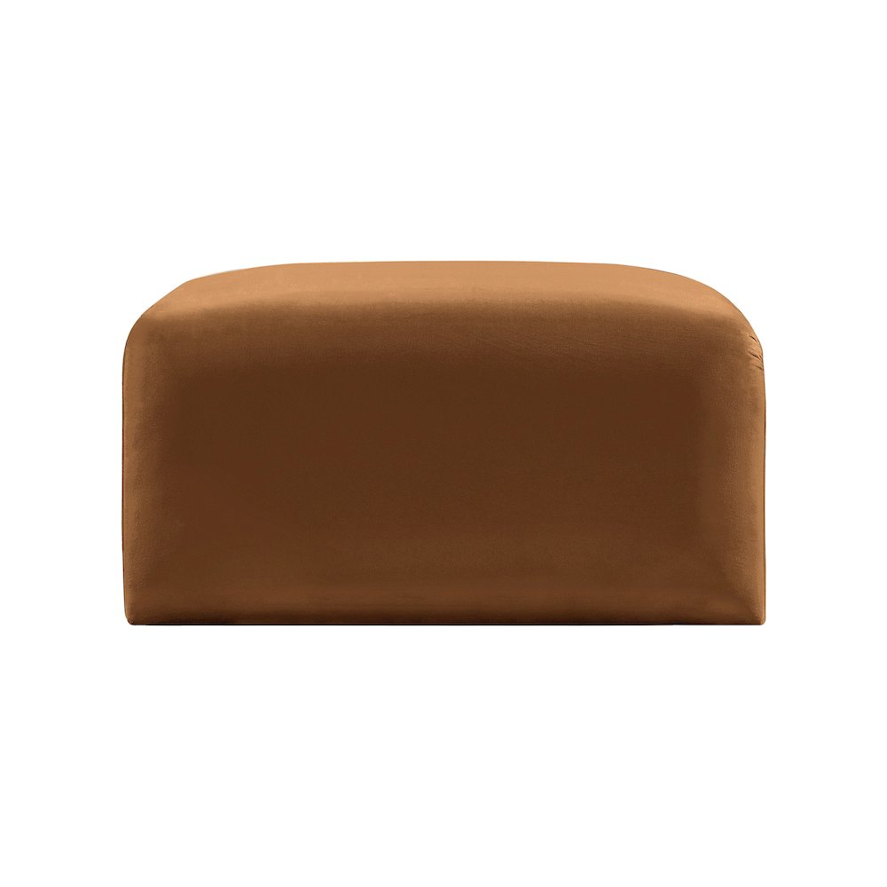 Arc Saddle Velvet Ottoman