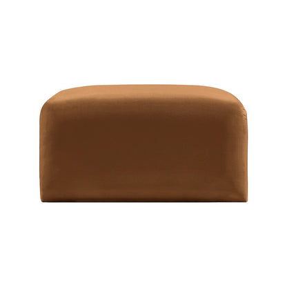 Arc Saddle Velvet Ottoman