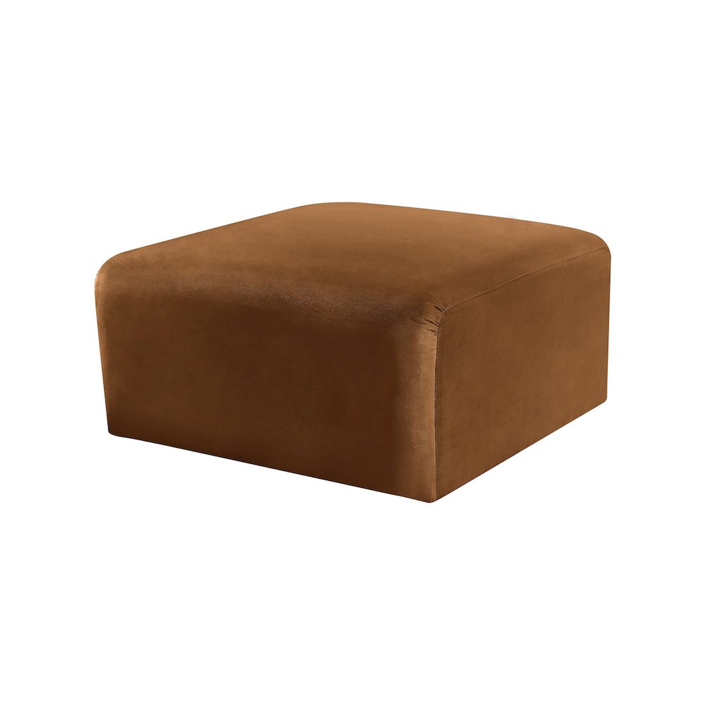 Arc Saddle Velvet Ottoman