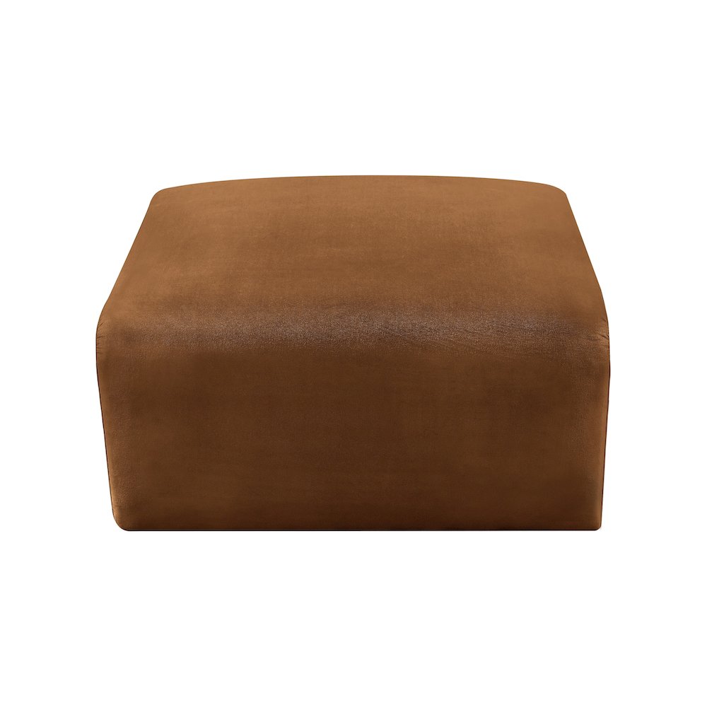 Arc Saddle Velvet Ottoman