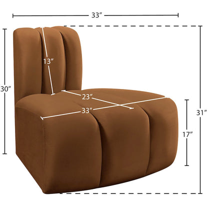 Arc Saddle Velvet Reverse Corner