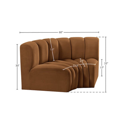 Arc Saddle Velvet Modular Sofa