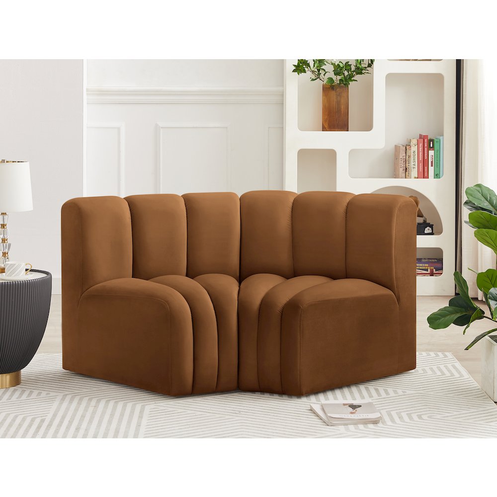 Arc Saddle Velvet Modular Sofa
