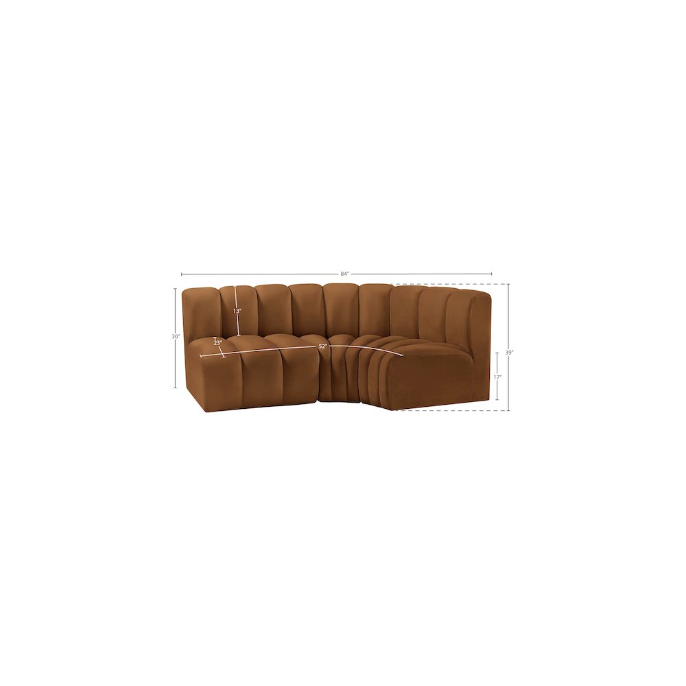 Arc Saddle Velvet Modular Sofa