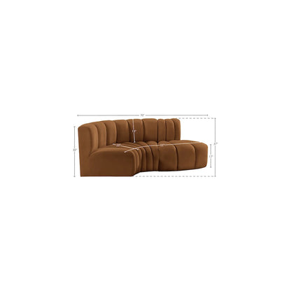 Arc Saddle Velvet Modular Sofa