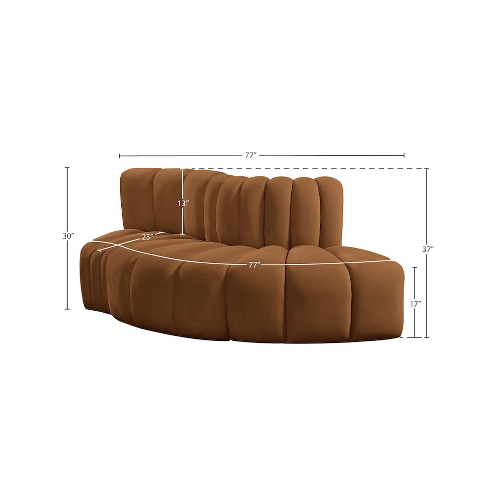 Arc Saddle Velvet Modular Sofa