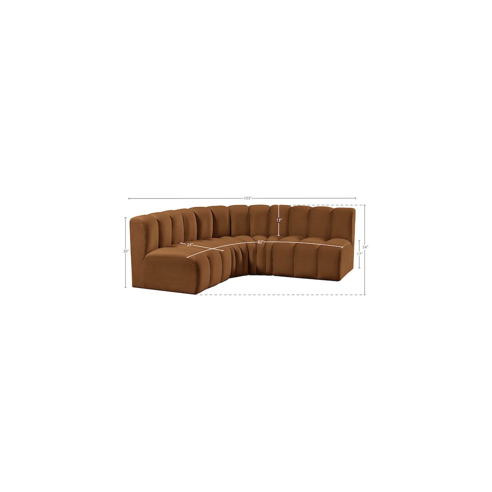 Arc Saddle Velvet Modular Sofa