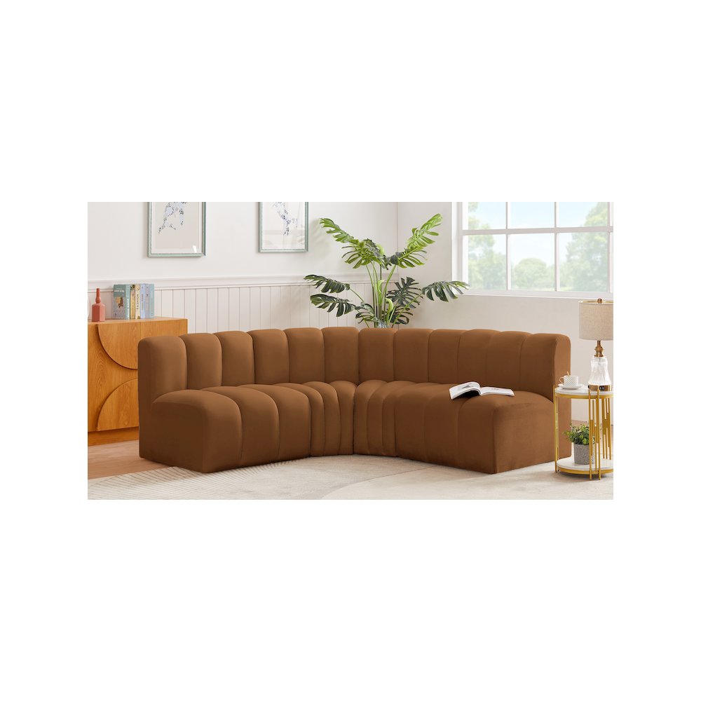Arc Saddle Velvet Modular Sofa