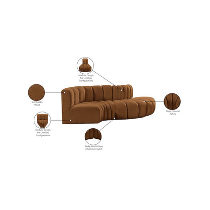Arc Saddle Velvet Modular Sofa