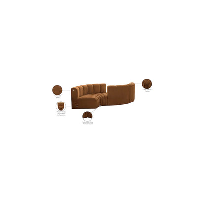 Arc Saddle Velvet Modular Sofa