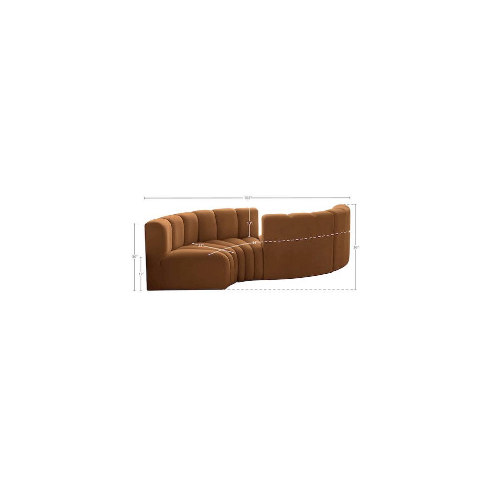 Arc Saddle Velvet Modular Sofa