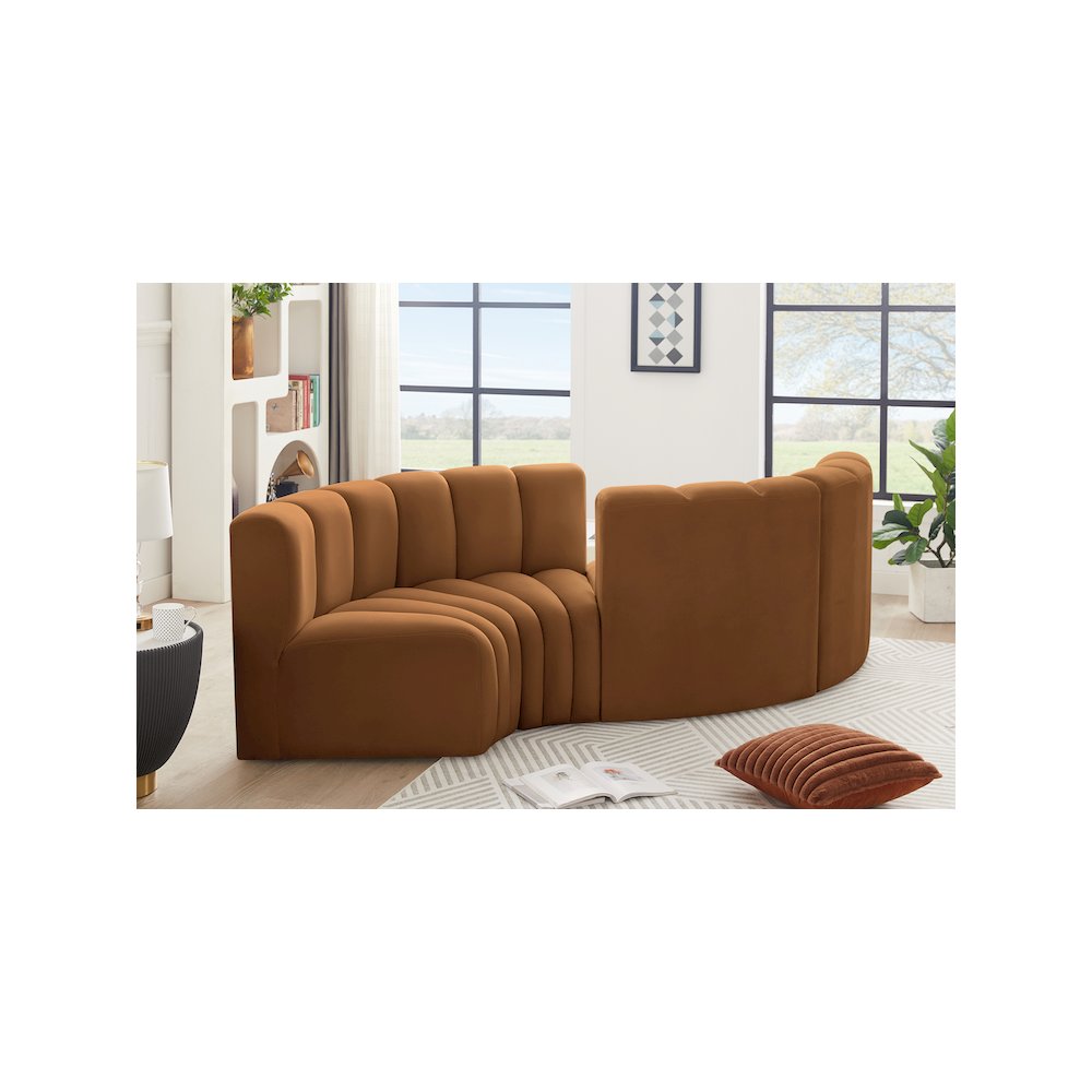 Arc Saddle Velvet Modular Sofa