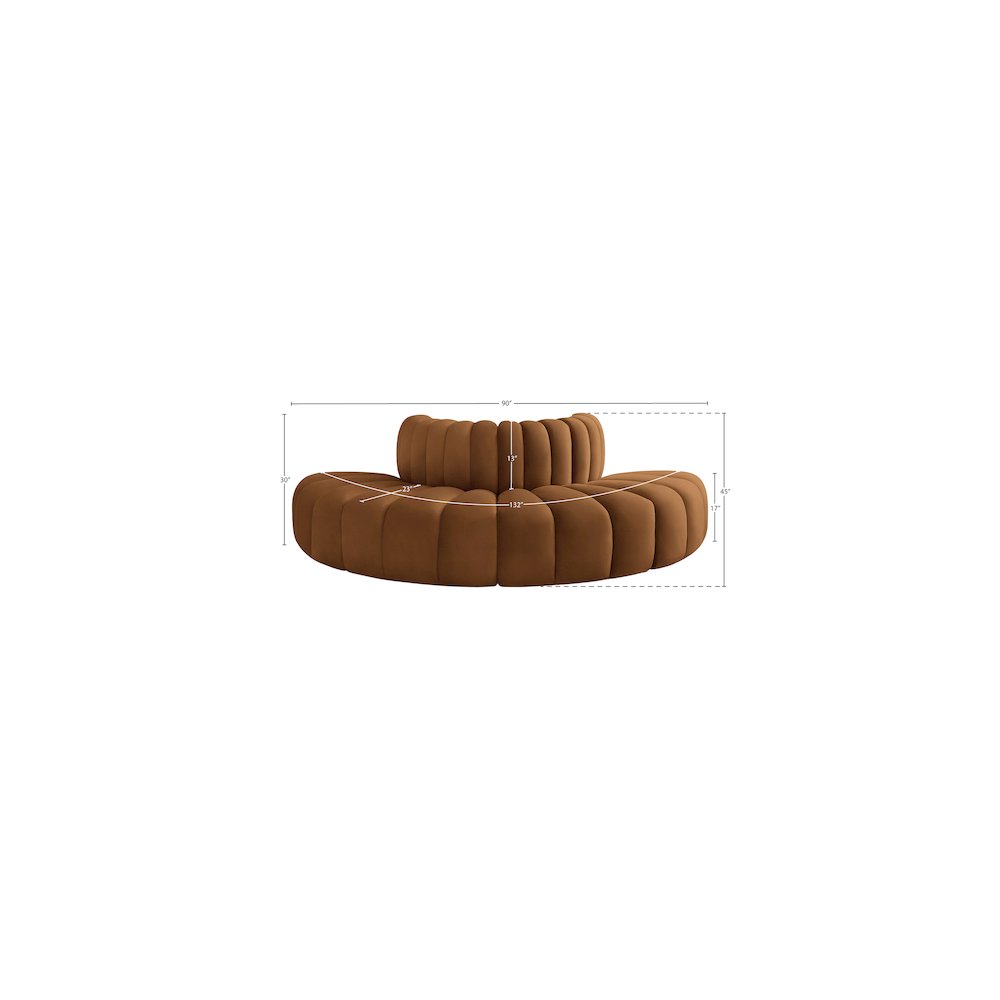 Arc Saddle Velvet Modular Sofa