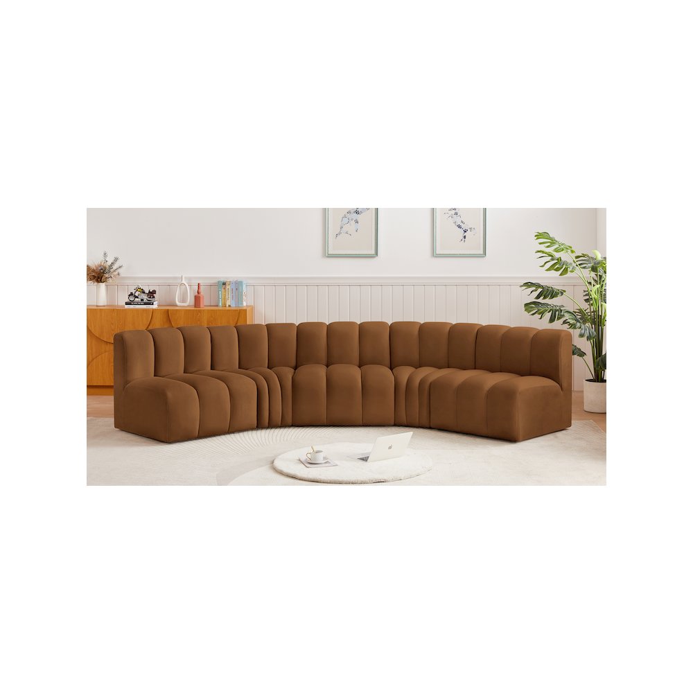 Arc Saddle Velvet Modular Sofa