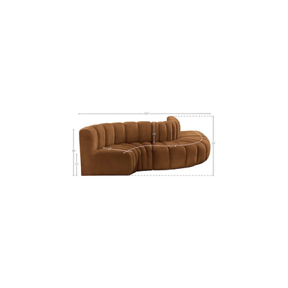 Arc Saddle Velvet Modular Sofa