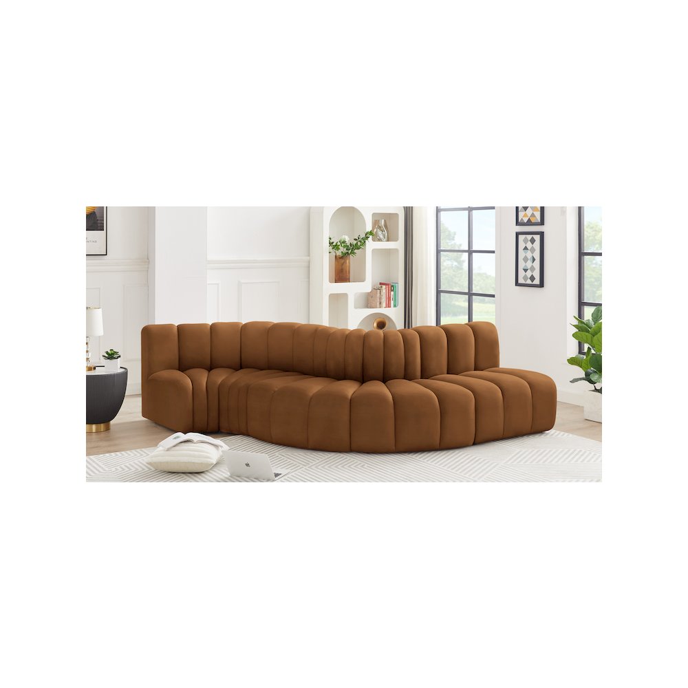 Arc Saddle Velvet Modular Sofa