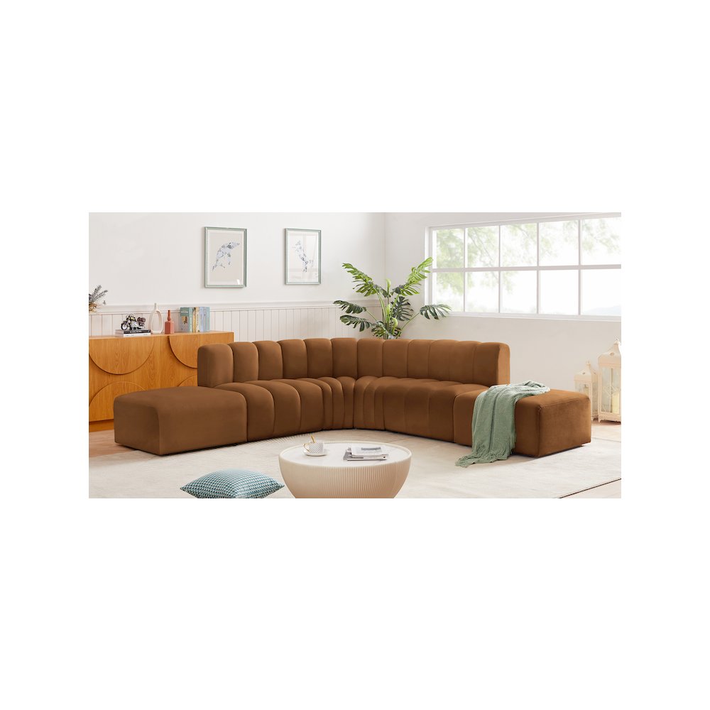 Arc Saddle Velvet Modular Sofa