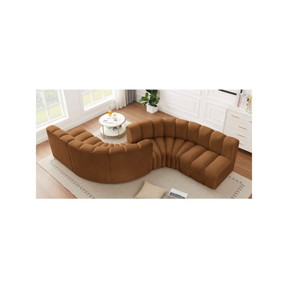 Arc Saddle Velvet Modular Sofa