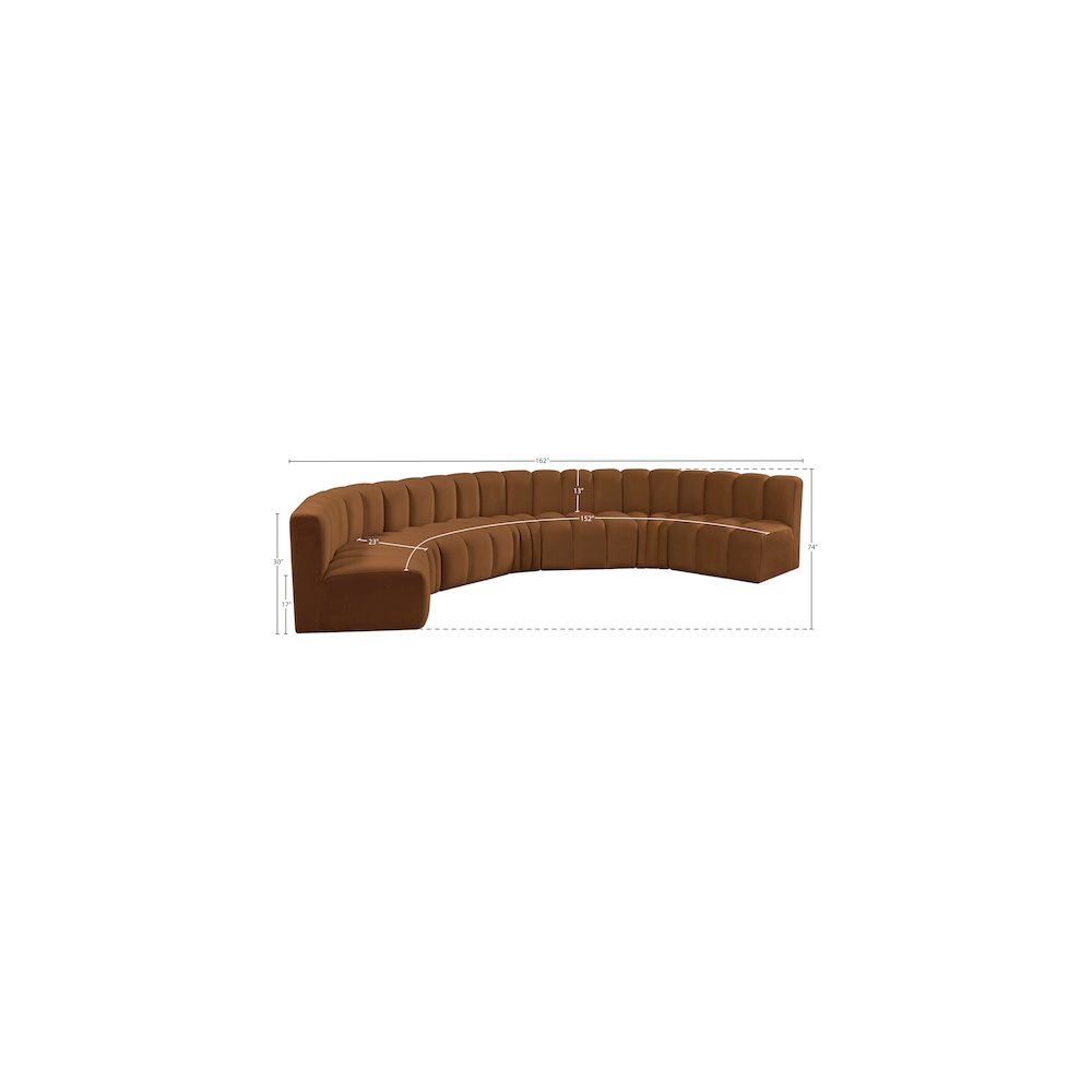 Arc Saddle Velvet Modular Sofa