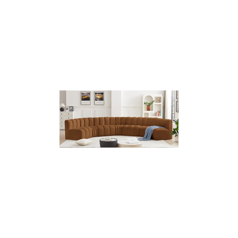 Arc Saddle Velvet Modular Sofa