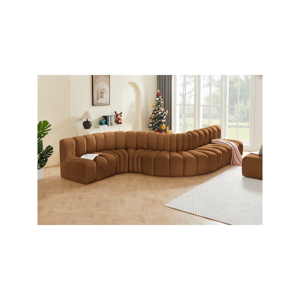 Arc Saddle Velvet Modular Sofa