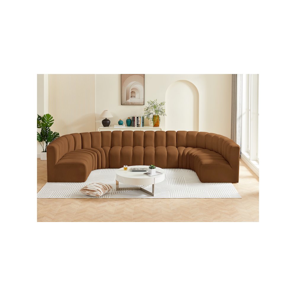 Arc Saddle Velvet Modular Sofa