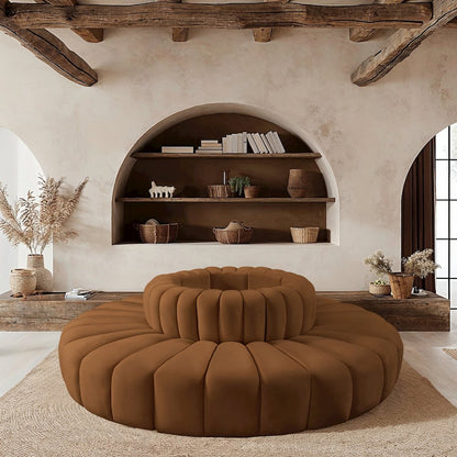 Arc Saddle Velvet Modular Sofa