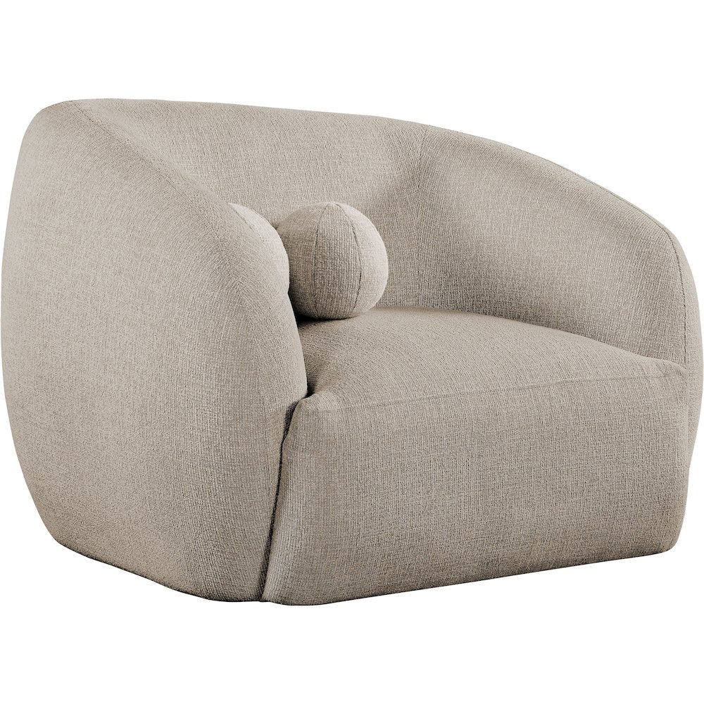 Elowen Beige Fabric Upholstered Chair