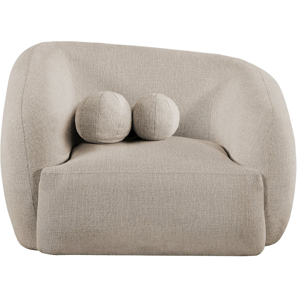 Elowen Beige Fabric Upholstered Chair