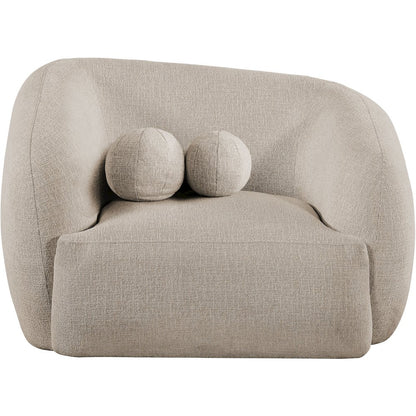 Elowen Beige Fabric Upholstered Chair