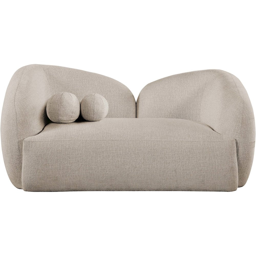 Elowen 68" Beige Fabric Upholstered Loveseat