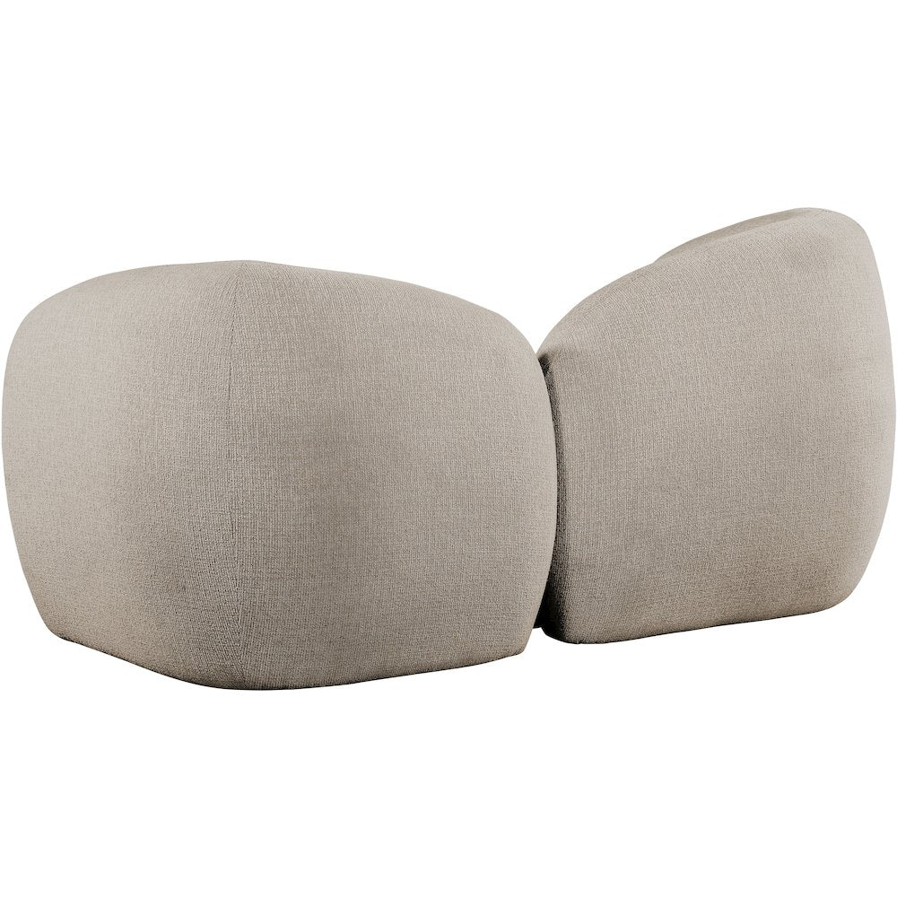 Elowen 68" Beige Fabric Upholstered Loveseat