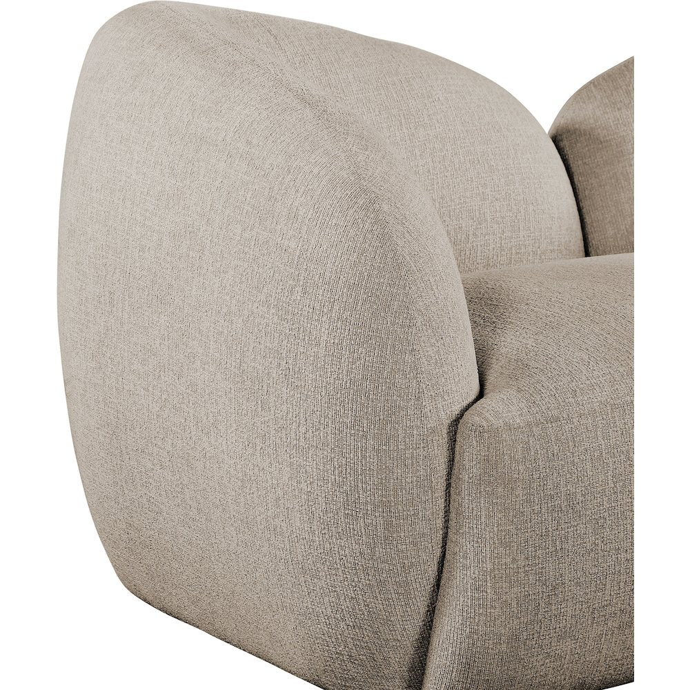 Elowen 68" Beige Fabric Upholstered Loveseat