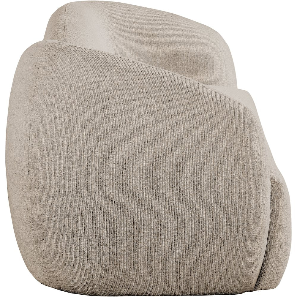 Elowen 91" Beige Fabric Upholstered Sofa