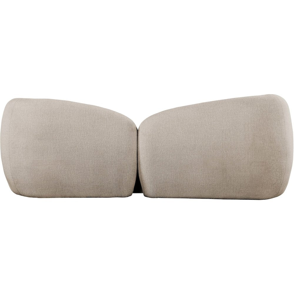 Elowen 91" Beige Fabric Upholstered Sofa